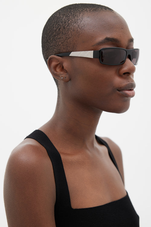 Burberry Black B8435S Rectangular Sunglasses