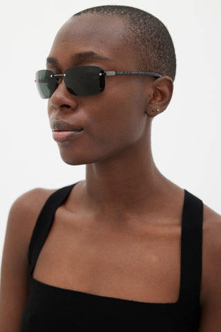 Burberry Black B9442S Rectangular Sunglasses