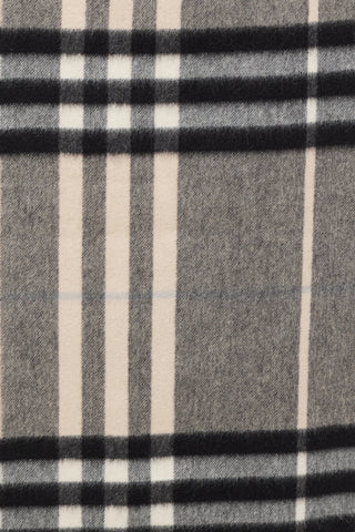 Burberry Black & Beige Cashmere Nova Check Fringe Scarf
