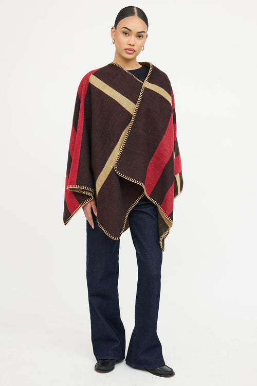 Burberry Cashmere Check Shawl