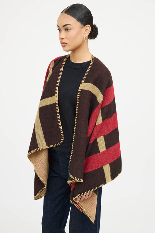 Burberry Cashmere Check Shawl