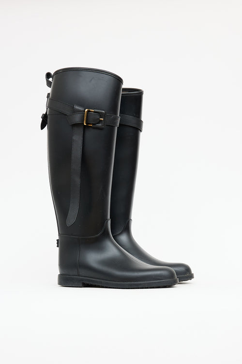 Burberry Rubber Belt Rain Boot