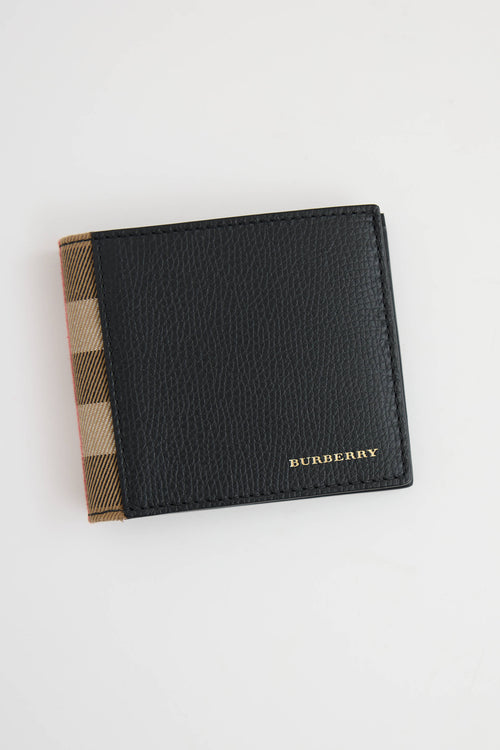 Burberry Check Leather Bifold Wallet