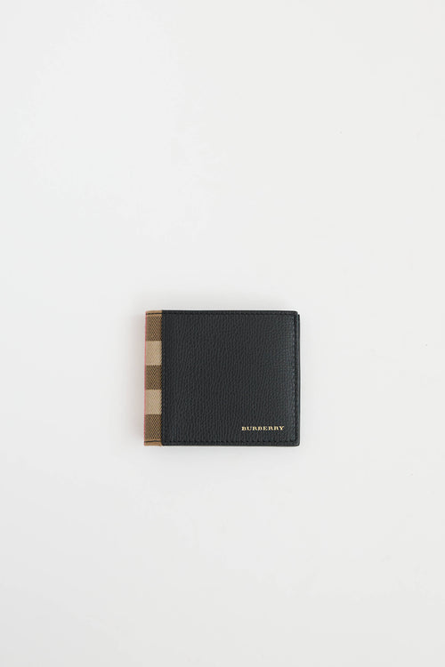 Burberry Check Leather Bifold Wallet