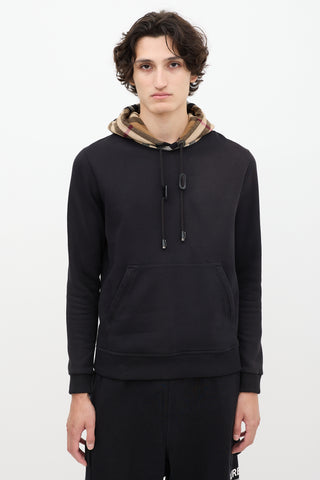 Burberry Black & Brown Nova Check Hoodie