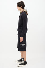 Burberry Black & Brown Nova Check Hoodie