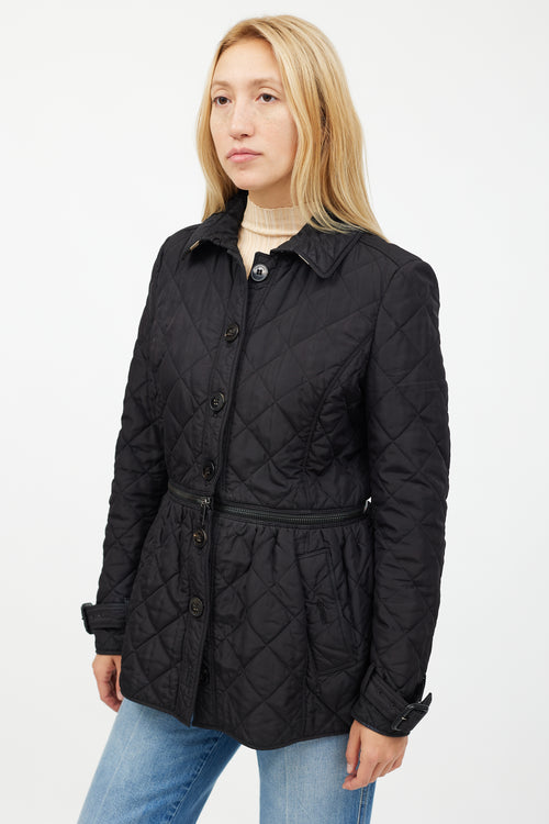 Burberry Black Detachable Quilted Jacket