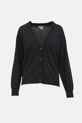 Burberry Wool Elbow Patch Cardigan