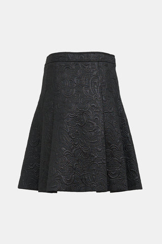 Burberry Brocade Midi Skirt