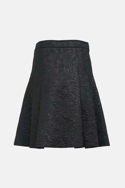 Burberry Brocade Midi Skirt