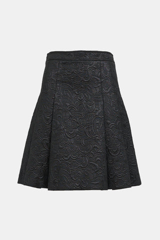 Burberry Brocade Midi Skirt