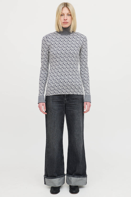 BurberryMonogram Turtleneck Sweater