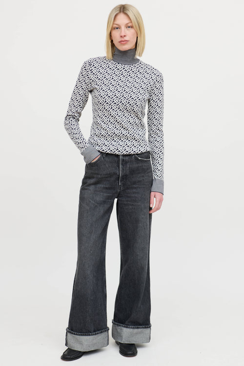 BurberryMonogram Turtleneck Sweater