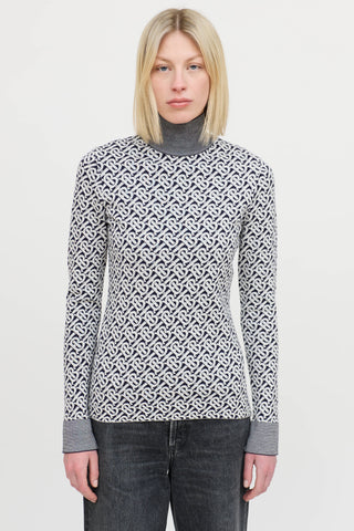 BurberryMonogram Turtleneck Sweater