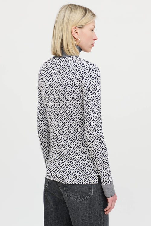 BurberryMonogram Turtleneck Sweater