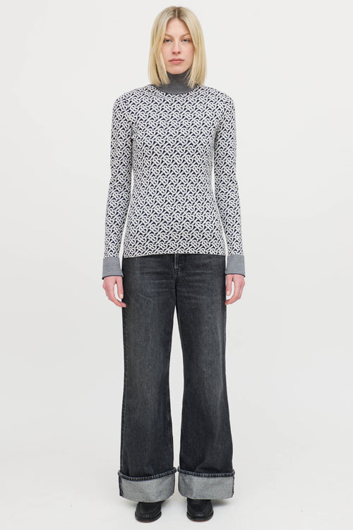 BurberryMonogram Turtleneck Sweater