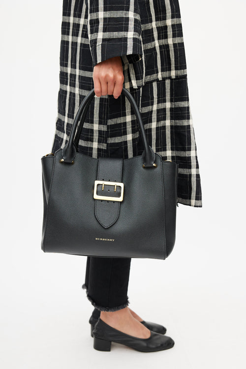Burberry Black & Gold Buckle Tote Bag