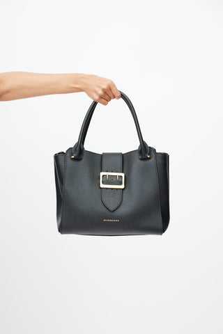 Burberry Black & Gold Buckle Tote Bag