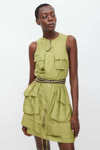 Burberry Black & Gold Studded Thin Belt