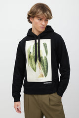 Burberry Black & Green Printed Satin Patch Hoodie