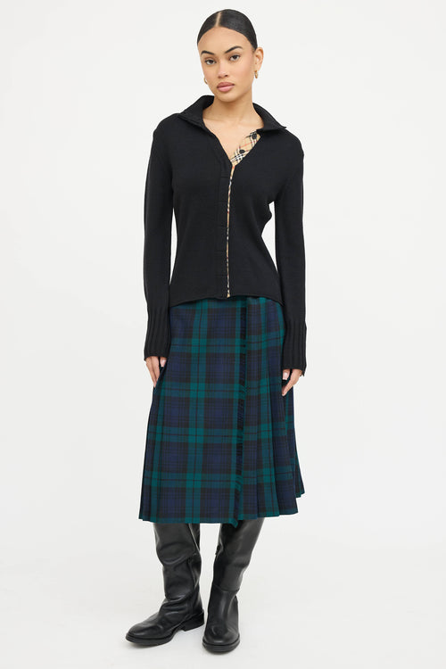 Burberry Wool Button Up  Sweater