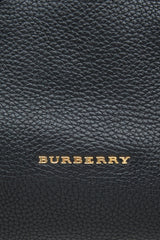 Burberry Black Pebbled Leather Banyard Shoulder Bag