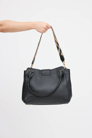 Burberry Leather Buckle Tote Bag