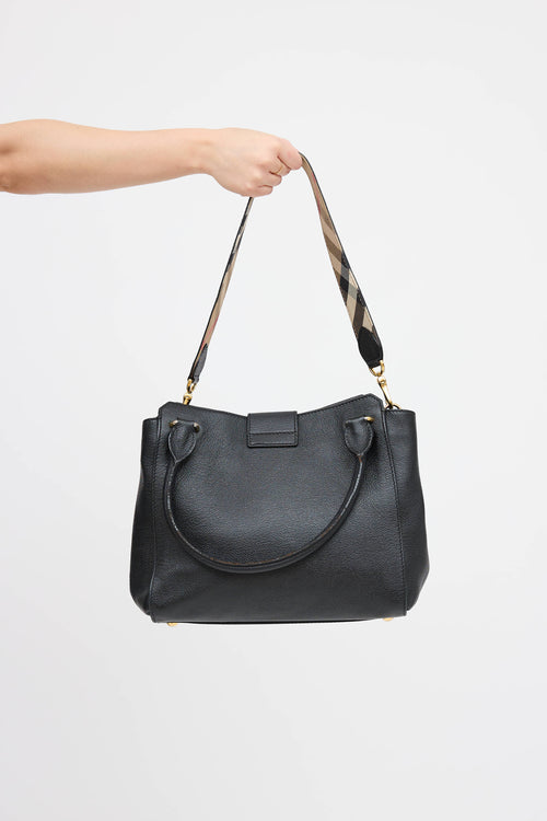 Burberry Leather Buckle Tote Bag