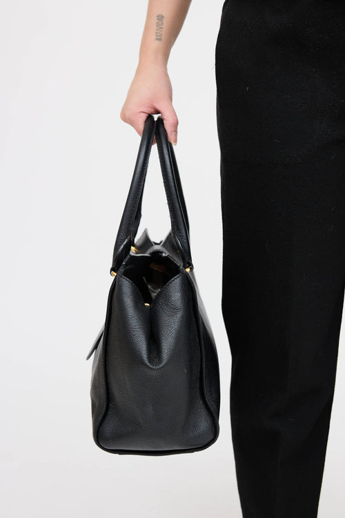 Burberry Leather Buckle Tote Bag