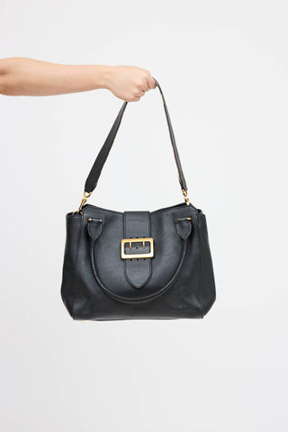 Burberry Leather Buckle Tote Bag