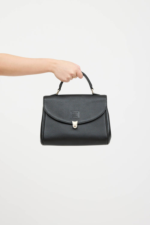 Leather Top Handle Bag