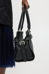 Burberry Black Leather Tote Bag