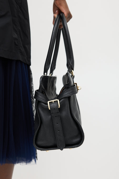Burberry Black Leather Tote Bag