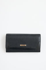 Burberry Leather Continental Long Wallet