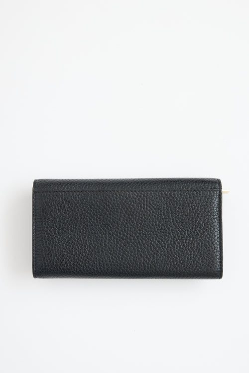 Burberry Leather Continental Long Wallet
