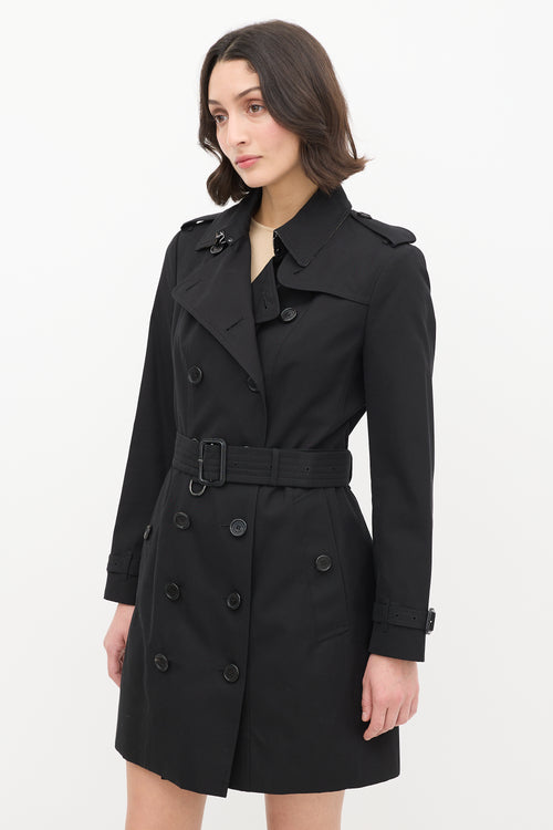 Burberry Black Medium The Sandringham Belted Trench Coat