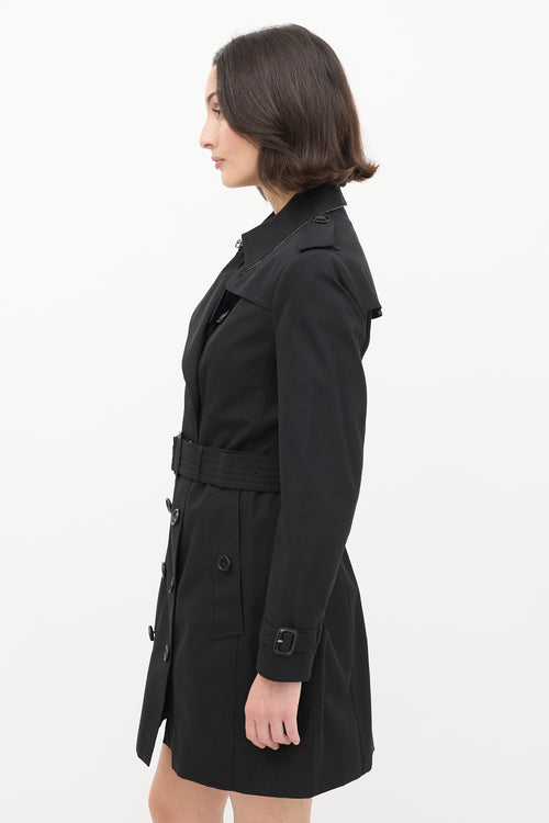 Burberry Black Medium The Sandringham Belted Trench Coat