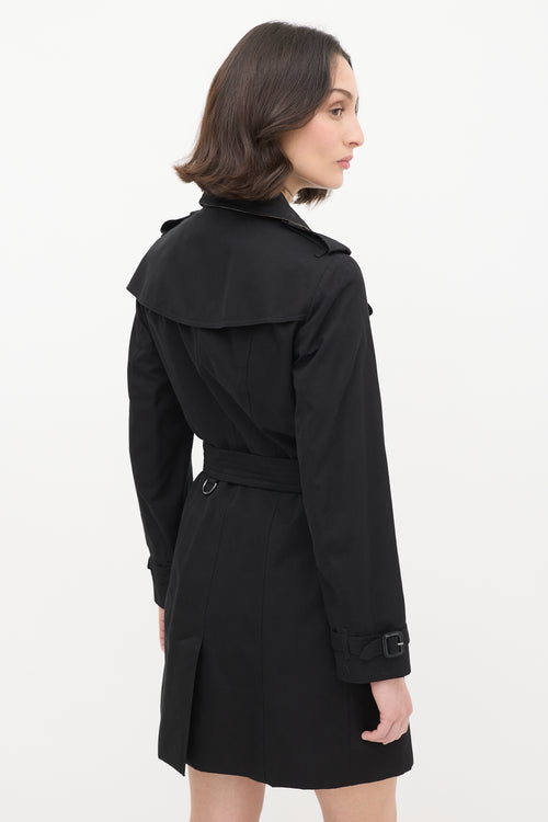 Burberry Black Medium The Sandringham Belted Trench Coat