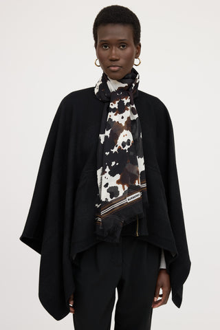 Burberry Silk Camo Printed Scarf