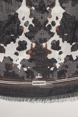Burberry Silk Camo Printed Scarf