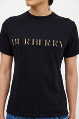 Burberry Black & Multicolour Nova Check Logo T-Shirt