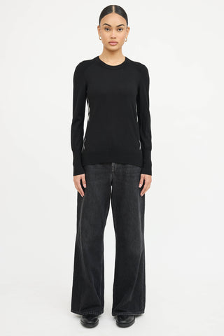 Burberry Wool Check Panel Sweater