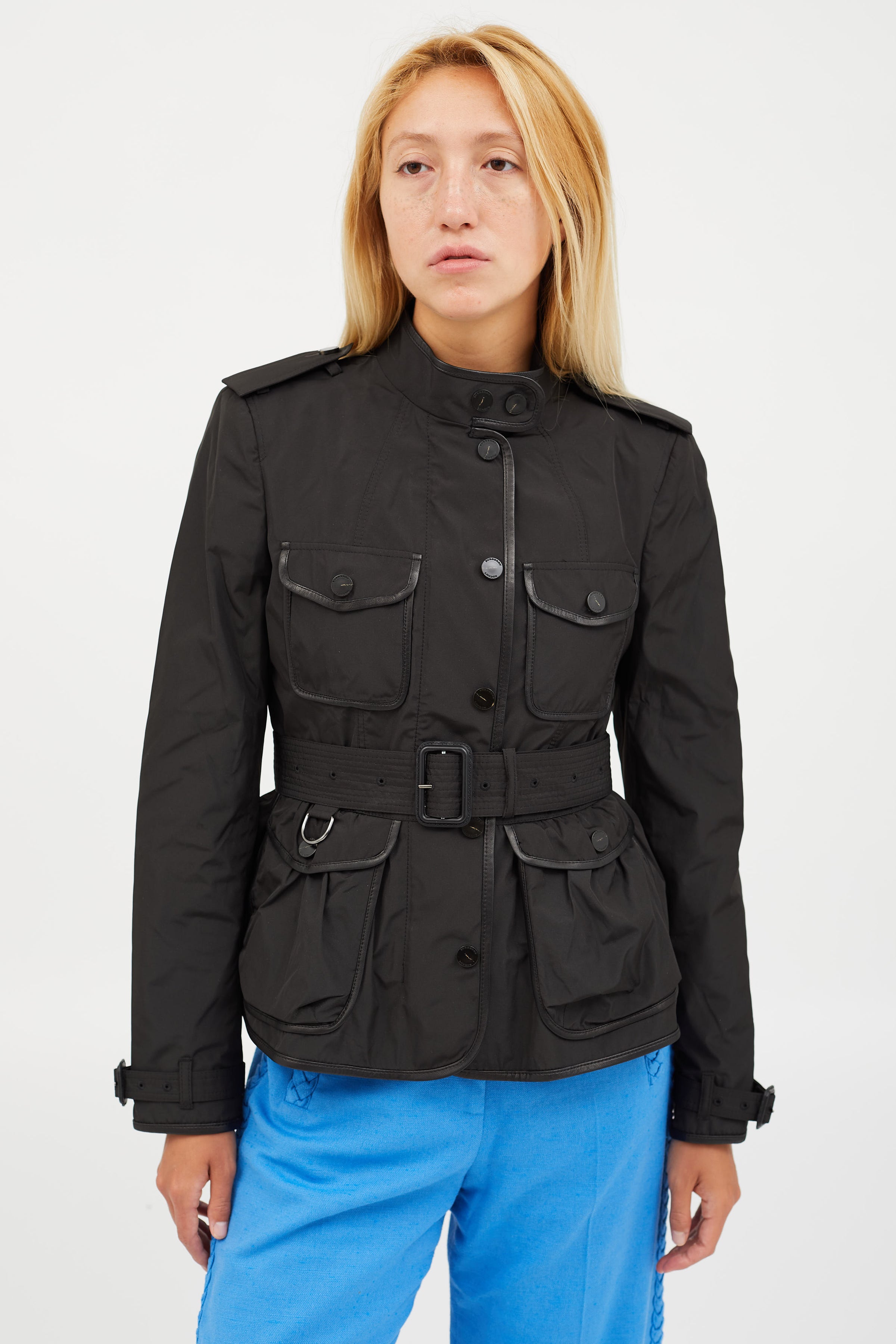 Burberry Black Nylon Belted Jacket – VSP Consignment
