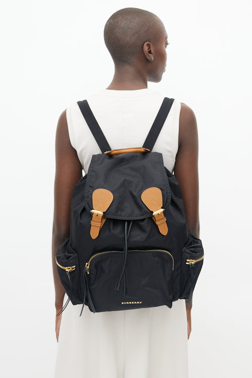 Burberry Black Nylon Rucksack Backpack