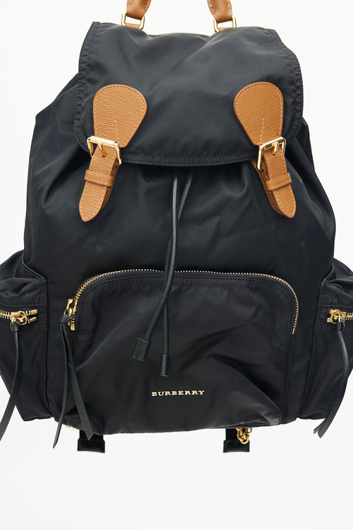 Burberry Black Nylon Rucksack Backpack