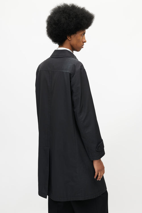 Burberry Black Nylon Trench Coat