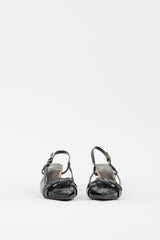 Burberry Black Patent Leather Buckle Pump