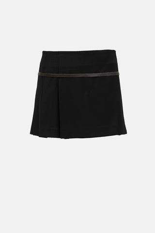 Burberry Pleated Belted Skirt