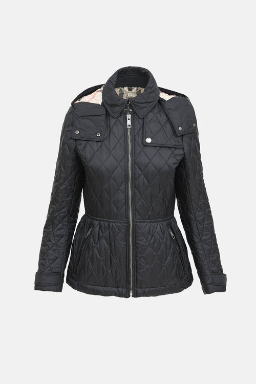Burberry Quilted Hooded Coat