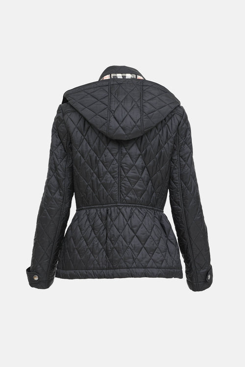 Burberry Quilted Hooded Coat